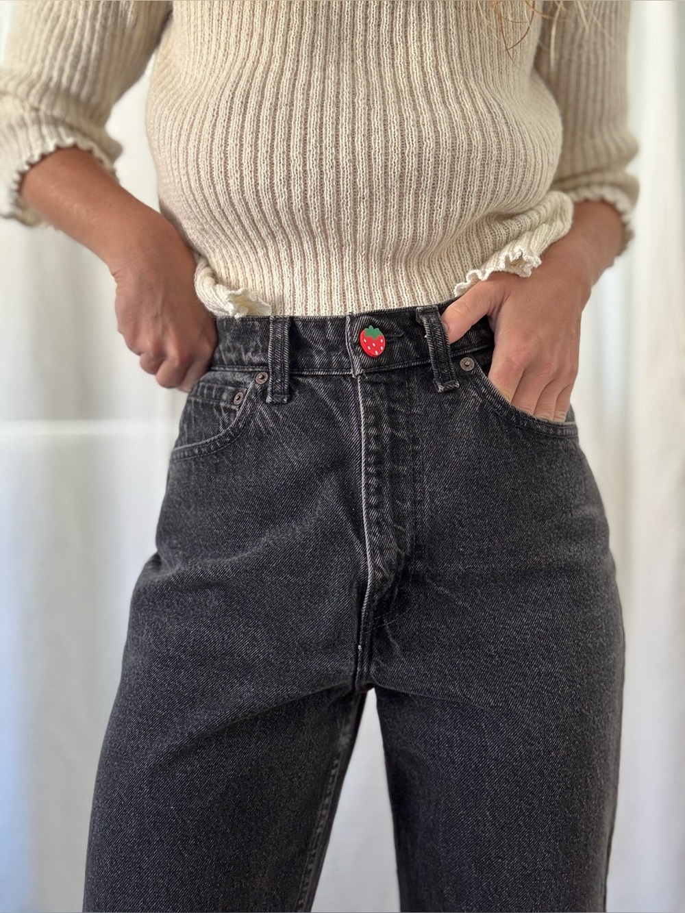 Vintage Levi’s 521 1990s black tapered fit tapered leg 🍓